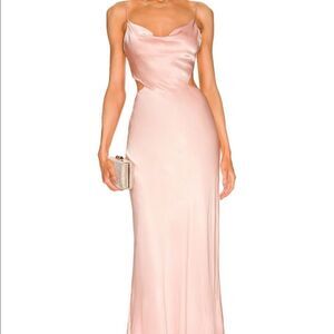 Bardot satin midi dress